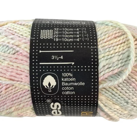 Scheepjes Granada Color 7476 Yarn Pastel Cotton 50g 5 Skeins Made in Holland - Picture 5 of 5